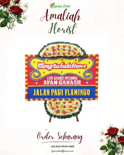 Bunga Papan Congratulation di Dadok Tunggul Hitam